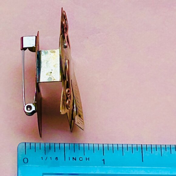 Vintage Tri Tone/Tri Metal Elephant Brooch - Picture 12 of 12